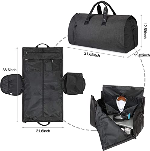 Carry-on Garment Bag Large Duffel Bag Suit Travel Bag Weekend Bag Flight Bag with Shoe Pouch for Men Women (Color : B, Size : 55 * 30 * 28cm)2
