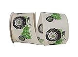 Reliant Ribbon Tractor Wired Edge Rd Ribbon, 2-1/2 Inch X 10 Yards, Green
