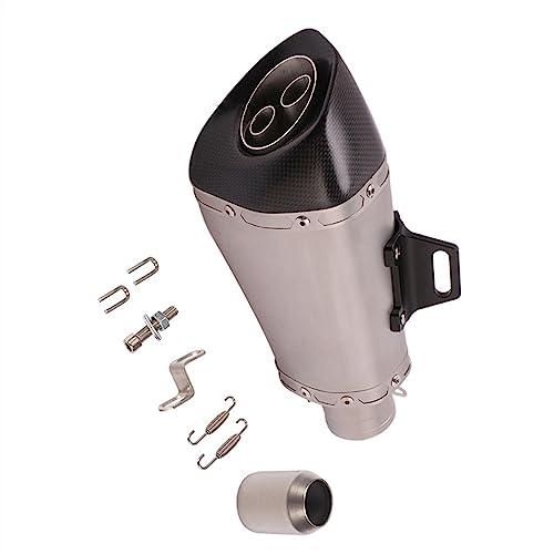 Échappement moto 51mm en fibre de carbone avec double silencieux et DB killer amovible