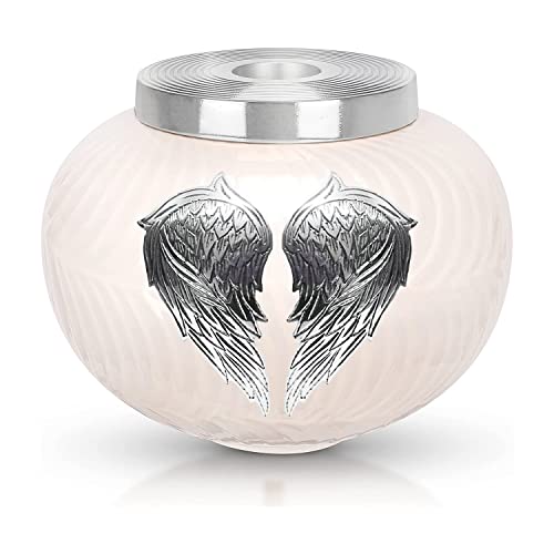 Angel Wing Tealight Cremation Urns for Human Ashes, Decorative Urns