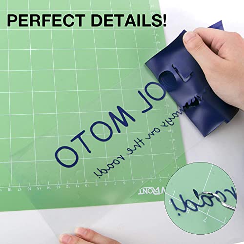 Image of HTVRONT HTV Vinyl Rolls Heat Transfer Vinyl - 12 inch x 8ft Dark Blue HTV Vinyl for Shirts, Iron on Vinyl for All Cutter Machine - Easy to Cut & Weed for Heat Transfer Design (Dark Blue)