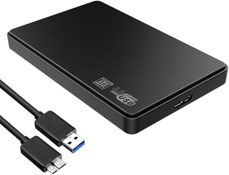 Multibao 2.5" Hard Drive Enclosure SATA HDD/SSD Caddy Case To USB 3.0 For LAPTOP DVR External Black Enclosure Box