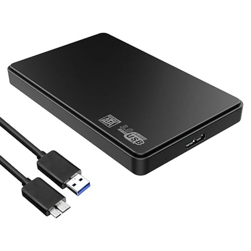 Multibao 2.5" Hard Drive Enclosure SATA HDD/SSD Caddy Case To USB 3.0 For LAPTOP DVR External Black Enclosure Box