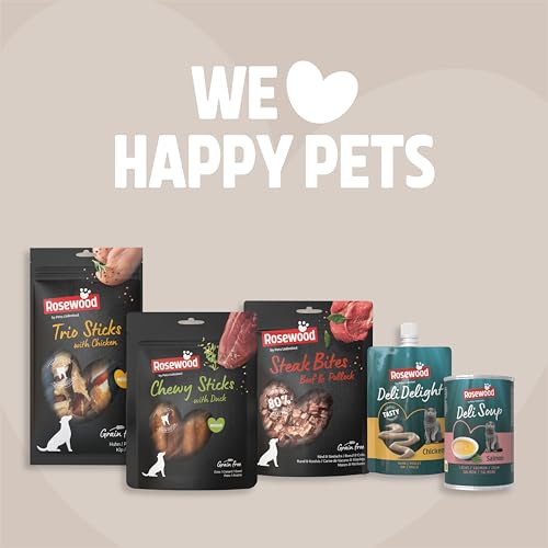 Rosewood Twisters Huhn Small – Fester Kausnack aus Rinderhaut für kleine Hunde, Kaustange mit Huhn, unterstützt die Zahnpflege, ohne Getreide, ohne künstliche Zusatzstoffe, 90 g