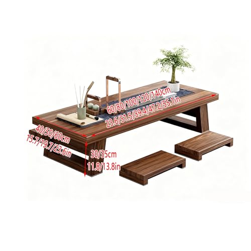 Table basse japonaise pour s'asseoir au sol et manger repas - 8
