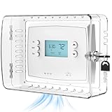 Ravct Thicken Thermostat Lock Box with Key, Large Universal ac Thermostat Cover with Locks, Compatible with Honeywell Home Thermostat,Fits 5" W x 7" H or Smaller thermostats on the wall