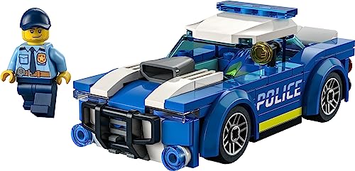 LEGO 60312 City Polizeiauto, Polizei-Spielzeug ab 5 Jahren, Geschenk für Kinder mit Polizisten-Minifigur, Abenteuer-Serie, kreatives Kinderspielzeug für Jungen und Mädchen