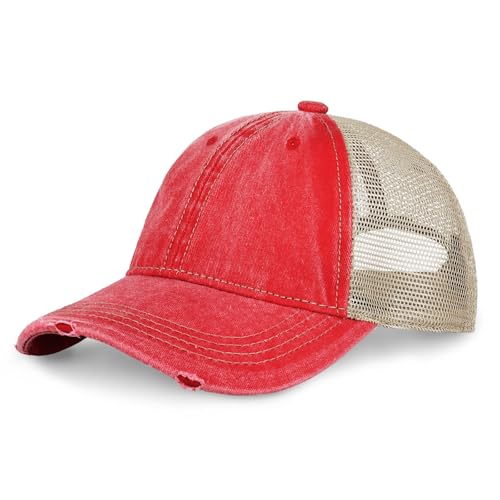 Image of ChoKoLids Vintage Distressed Trucker Hat Adjustable Back Unisex Headwear