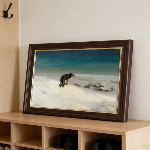 Impression sur toile loup Kowalski avec cadre suspendu élégant - 3