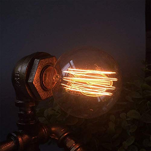 Lampe de table robot industriel en tuyau de plomberie rétro rustique - 5