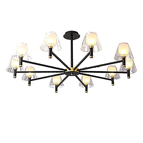 Plafonnier Spoutnik noir asymétrique en fer pour corriger le manque de lumière en cuisine