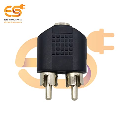 Image of Electronic Spices 3.5mm Female to 2 RCA Male Dual Splitter Interface Audio Connector Pack of 20pcs