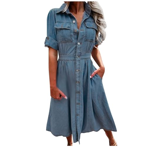 Amazon.com: XUNRYAN Denim Dress for Women 2024 Trendy Summer Loose