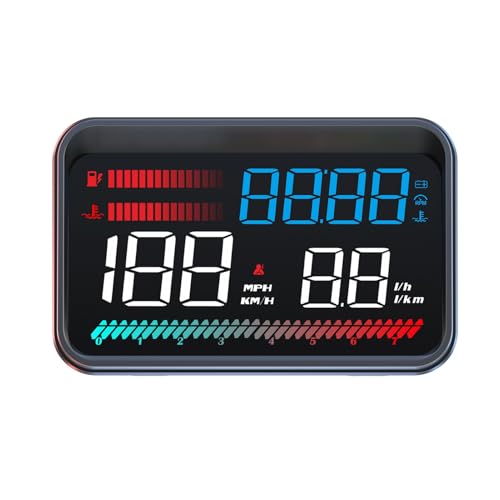 Pantalla HUD para coche Tbest visualizador velocímetro digital de 4.5 pulgadas con conector USB