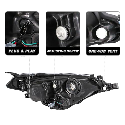 Image of SOCKIR Headlight Assembly Fit for 2014 2015 2016 Toyota Corolla