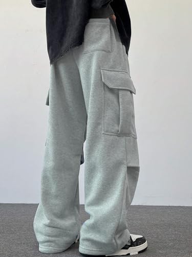 ZAFUL Men's Casual Cargo Pants Hiking Pants Workout Drawstring Jogger Sweatpants Athletic Pants Pocket2