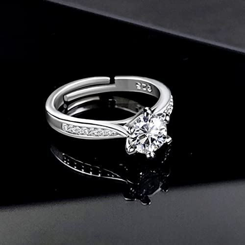 Image of Saizen 925 Sterling Silver Cubic Zirconia Finger Ring For Women And Girls