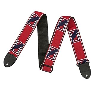 SM SunniMix Sangle de guitare épaississant les accessoires de musique brodés pour basse, rouge Bleu - Les Beatles, Paul McCartney, John Lennon, RIngo Starr, George Harrison SM SunniMix Sangle de guitare épaississant les accessoires de musique brodés pour basse, rouge Bleu – Image 3