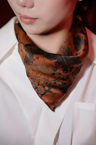 Magnetic 100% Mulberry Silk Scarf Necklace Soft Lightweight Breathable Wrap for Neck Hair Wrist or Accessory Use4