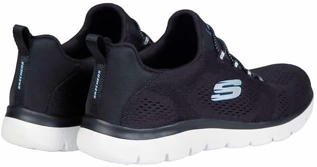 Skechers Womens Summit Sneaker, Black/Blue, 7.5 - Image 3