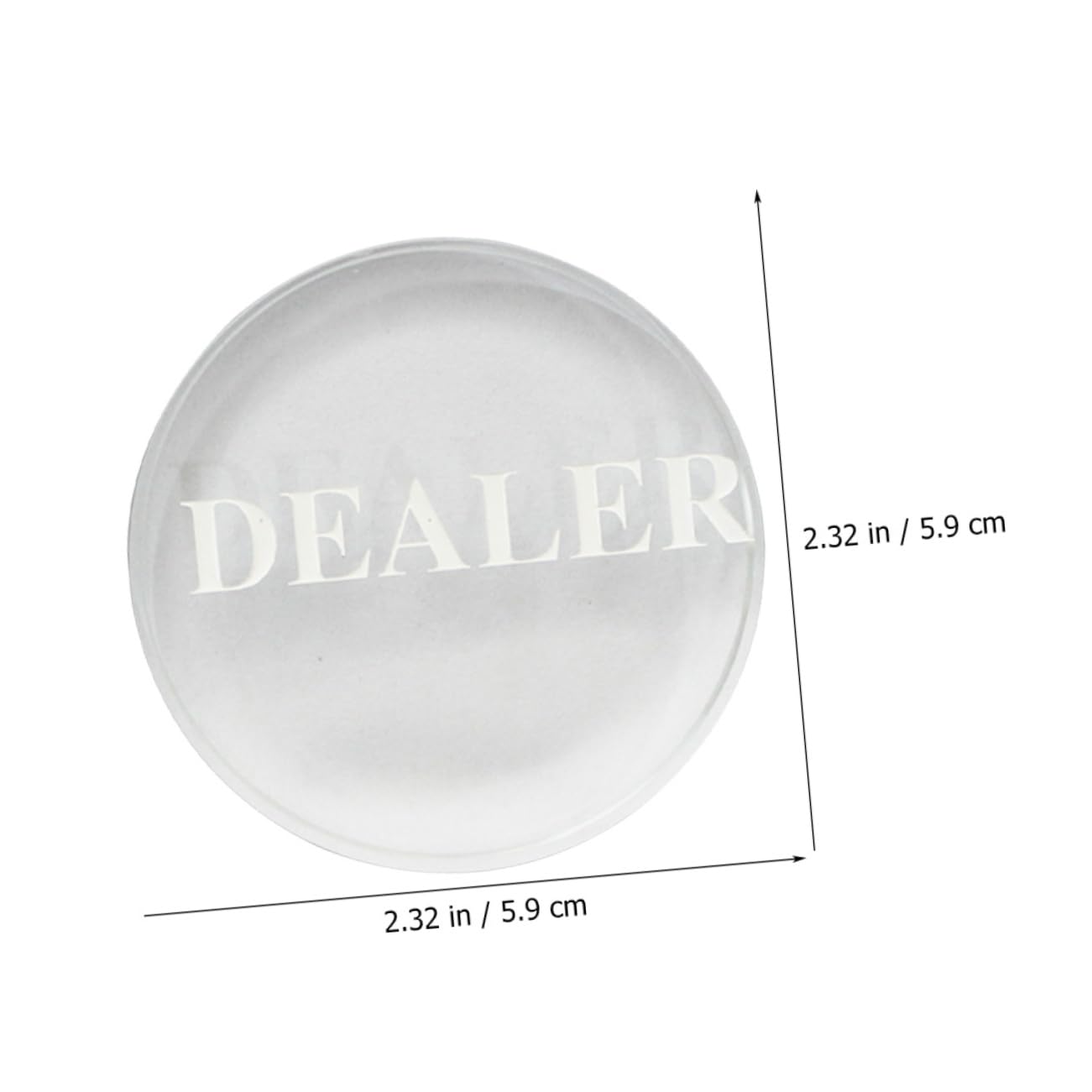 VICASKY 4piezas Botón De Póker Dealer De Transparente Accesorio De Póker Resistente Al Desgaste para Torneos y Profesional