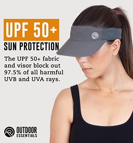 Sun Visor Hat For Women & Men - Womens Visor, Tennis Visor, Golf Visor - Running Visor Gray #TOP5