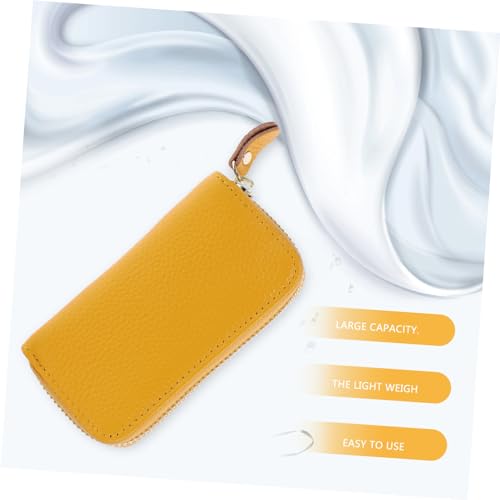 Amosfun Men Wallet Key Hooks Leather Car Key Case Zipper Wallet for Men Water-resistant2