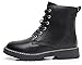 Blikcon Kids Girls Combat Ankle Boots Lace up Inner Zipper Fashion Booties (Color : Black, Size : 13 Little Kid)