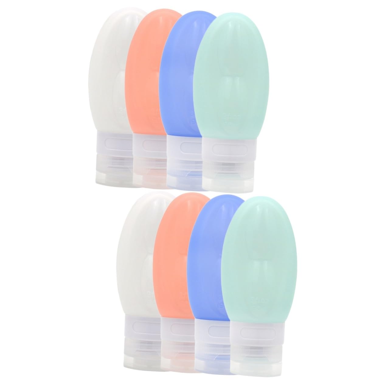 2 Set Bottiglie Ricaricabili Per Viaggio Contenitori Per Liquidi Per Cosmetici E Toiletries Ciascuna 4 Pezzi*2