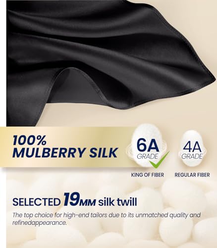Image of Selected Hanky 100% Pure Silk Pocket Square for Men