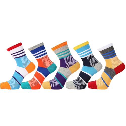 Tabi Socks Athletic Cotton Crew Length Quarter Ankle Two Toe for Men and Women 5 Pair