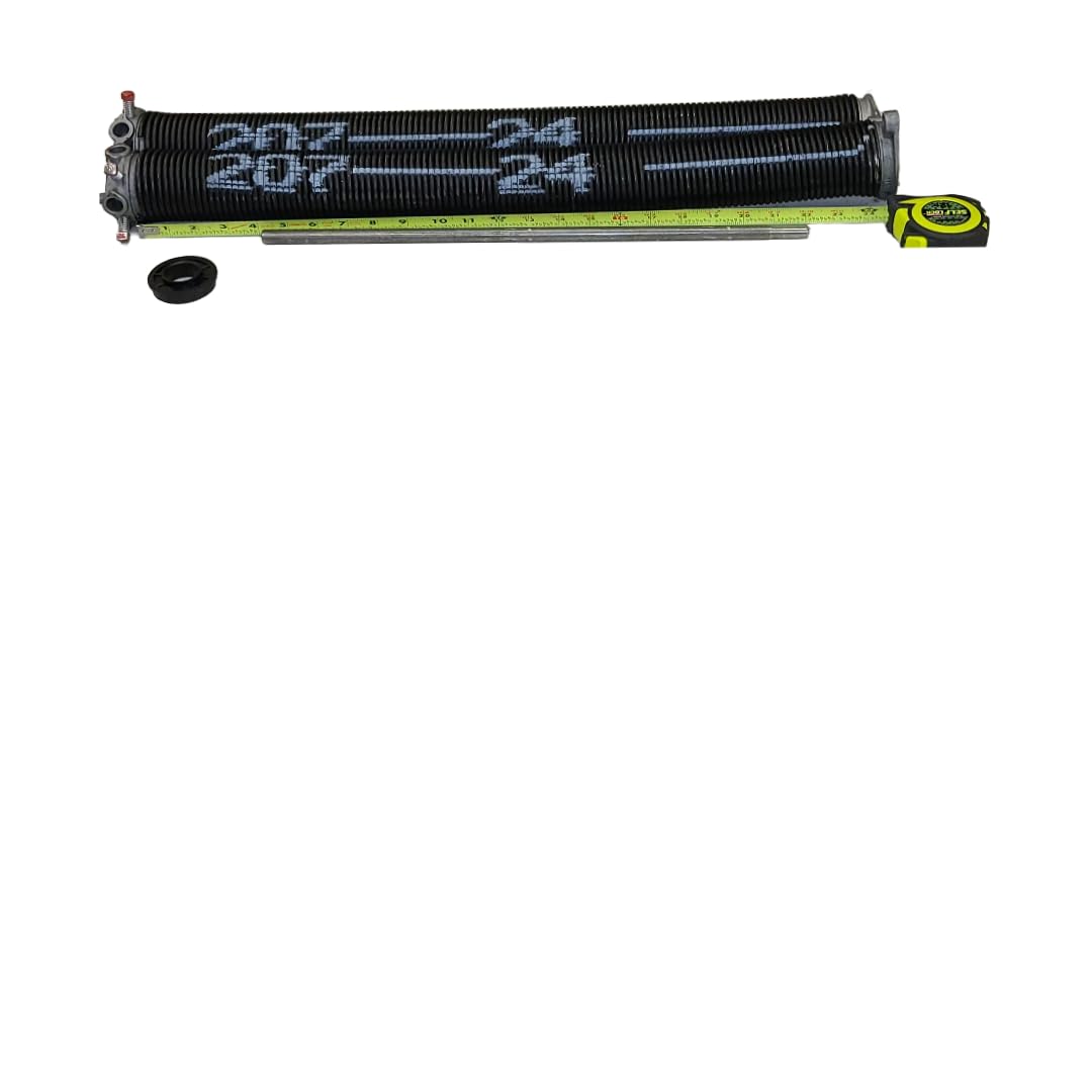 Par de resortes de torsión con barras de bobinado 207 de 5 x 48-74 cm para puerta de garaje.