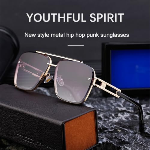 Lunettes de luxe tendance avec monture métallique résistante et chic - 2