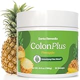Santo Remedio Colon Plus, Colon Cleanser, Dietary Psyllium Husk Fiber and Probiotics Supplement, 30 Servings, Pineapple Flavor