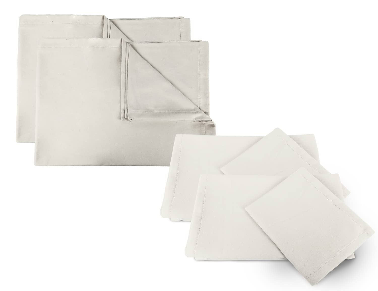 Banzaii Set 2 Teli Mare 100 x 150 cm + 2 Asciugamani 95 x 55 cm + 2 Teli Ospite 35 x 55 cm in Microfibra Assorbenti ad Asciugatura Rapida Ideali per Piscina, Spiaggia, Palestra, Viaggi, Panna