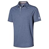 Golf Shirts for Men Dry Fit Performance Casual Collared Mens Dressy Polo Shirt Cotton Blend Heather Moisture Wicking Regular Fit Short Sleeve Polo Shirts for Men, L
