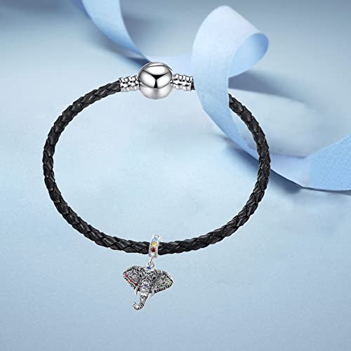 Miwangling Lucky Elephant Charm Good Luck Symbol Crystal Bead For Pandora Bracelet #TOP5