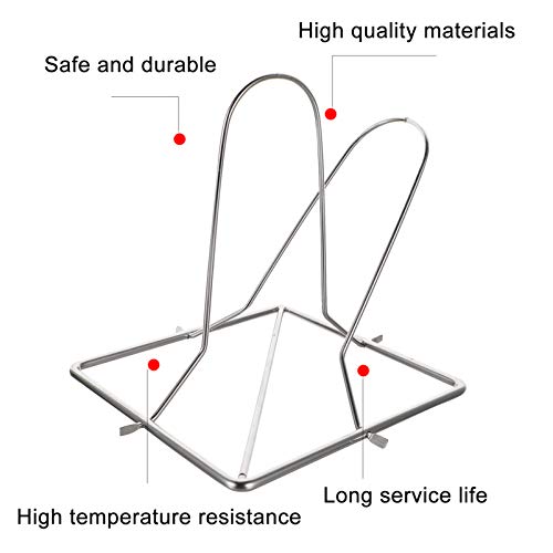 Hemoton Lata de Cerveja de Aço Inoxidável Porta-Frango Grelha Antiaderente Assado de Frango Suporte