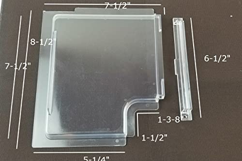 New Clear Plexiglass 4701-00 RV Screen Door Slide and 4700-00 Stopper, Compatible with Dexter RH Series 5050 Radius Corner Upgraded Screen Door