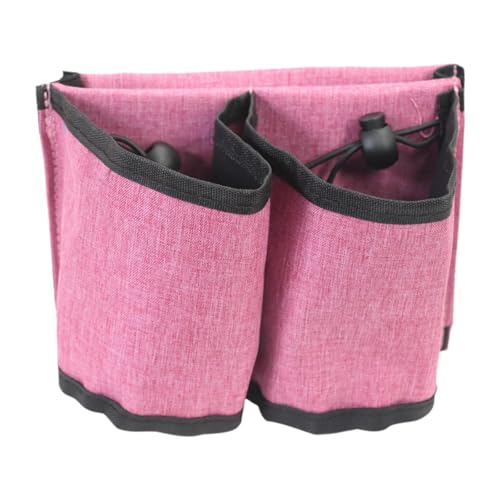 Soporte portátil para bebidas para equipaje en tela Oxford rosa