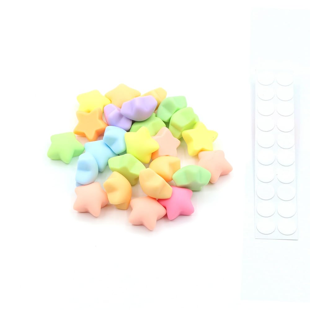 20PCS Kawaii Candy Sweets Lollipop Assorted Flatback Resin Embellishments Supplies for DIY Crafts Scrapbooking Hair Clip Decorations (Star)