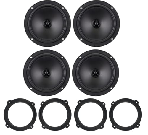 IPNOSIS Kit de 4 enceintes avant et arrière de 16,5 cm Axton pour Hyundai Tucson à partir de 2015 avec 4 supports avant et arrière