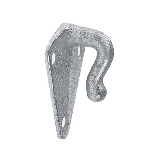 JNNJ 20-Pack Galvanized Iron 3-Hole Hooks - For Securing Tarps, Trailer Nets, And Tie-Down Straps