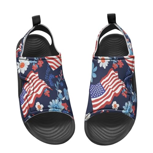 Unisex-Child Casual Sandal Vintage American Flag Sport Outdoor Summer Sandals Open Toe Hiking Water Shoes for Boys Girls2