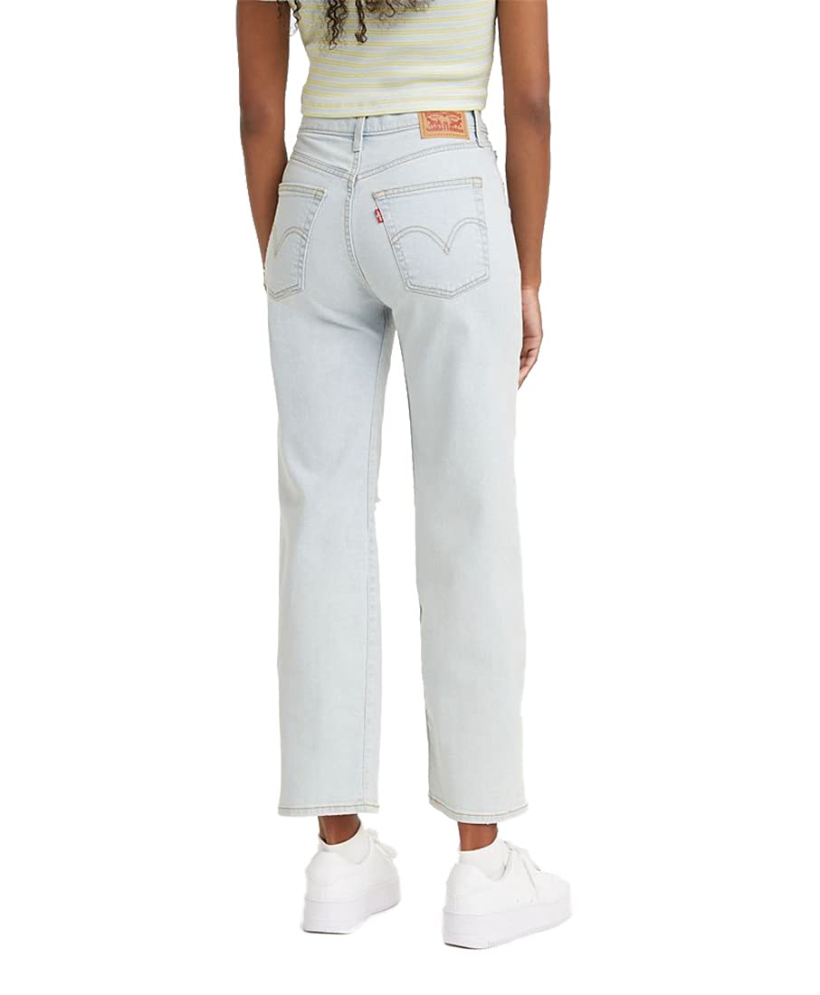 Levi's Women's Ribcage Straight Ankle Jeans: Space Ripple 29 Medium Stretch