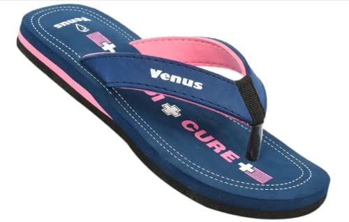 Buy Venus Orthopedic Woman Slipper Soft Flat Fancy Flip Flop Orthopedic  Slippers with Blue Pink color Below 200 (BluePink, numeric_6) at Amazon.in