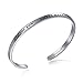SOLOCUTE Sterling Silver Bangle Bracelet Engraved "I Love You to the Moon And Back" Inspirational Jewelry, Womens Cuff Bracelets