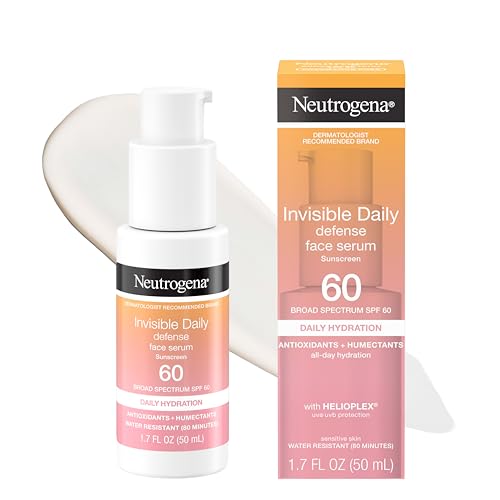 Neutrogena Invisible Daily Defense Face Serum with Broad Spectrum Sunscreen, SPF 60, SPF Face...