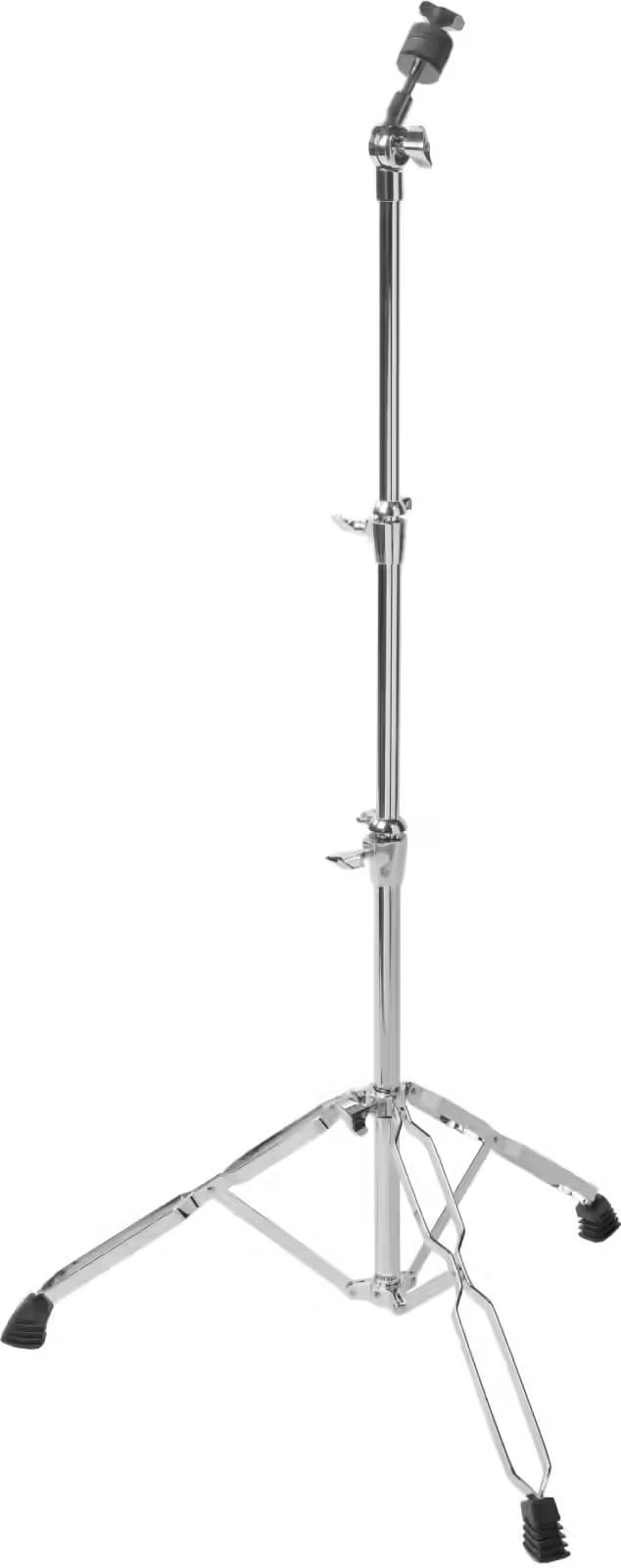 WOODBRASS NYX C-1500 Pied Cymbale Droit Medium - Stand Cymbale Batterie Double Embase Stable, Support Robuste Aluminium Acier, Hardware Batterie Fiable