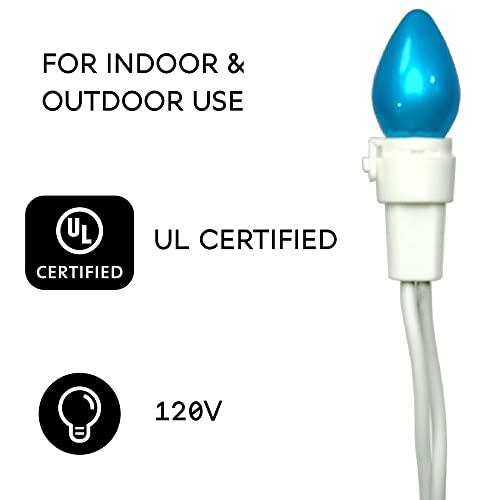 Esolton Easter String Lights Led Multi Color Glass C3 Lights 50 Count Easter Pastel Light 120V Ul Certified Connectable Outdoor String Light White Wire For Party Patio Home Easter Decor #TOP7